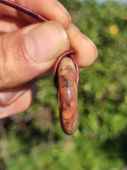 Serpentin ~ 30mm Donut ~ Edelstein Kette ~HIPPIE ~GOA ~Boho ~Tibet ~Ethno ~Nature ~Donut ~Schutzsymbol ~Heilstein - Art of Nature Berlin