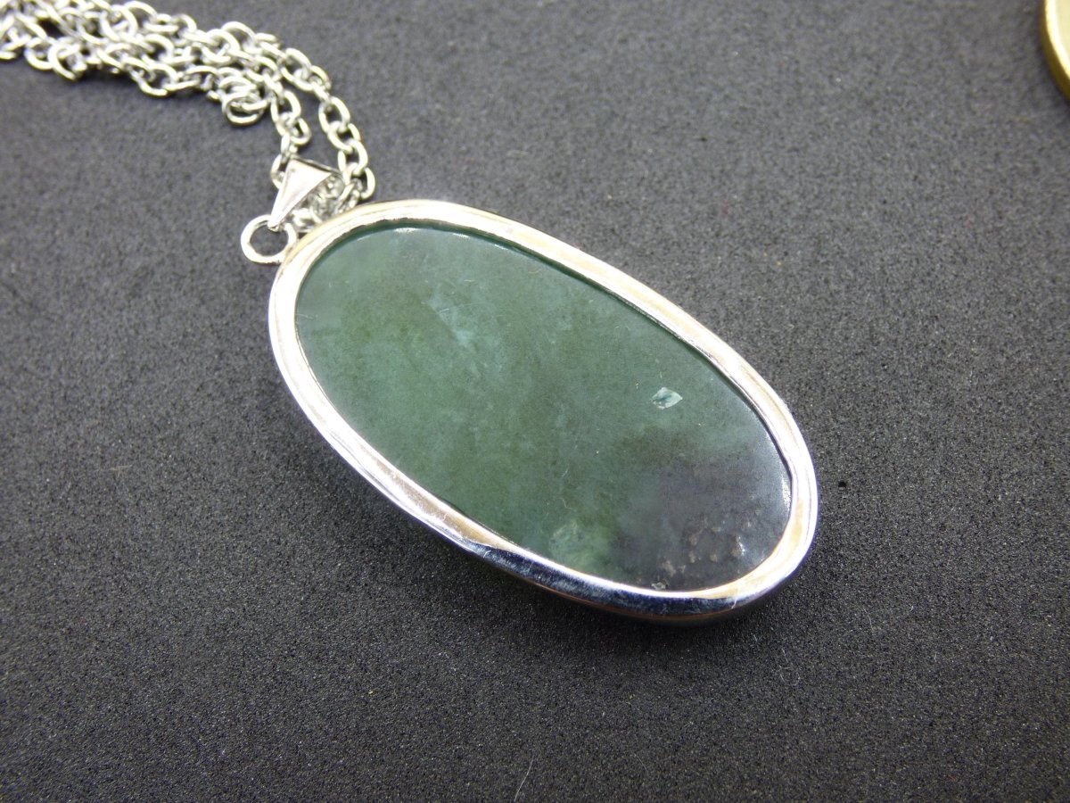 Serpentin A - 925 Silber Edelstein Kette grün Natur Heilstein Kristall Rarität Anhänger Mann Frau Er Sie Geschenk Selten Edel transparent - Art of Nature Berlin