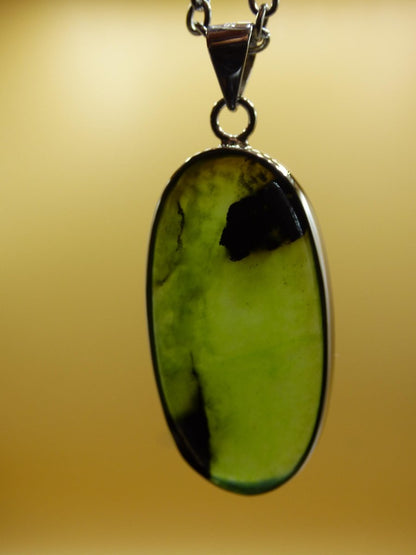 Serpentin A - 925 Silber Edelstein Kette grün Natur Heilstein Kristall Rarität Anhänger Mann Frau Er Sie Geschenk Selten Edel transparent - Art of Nature Berlin