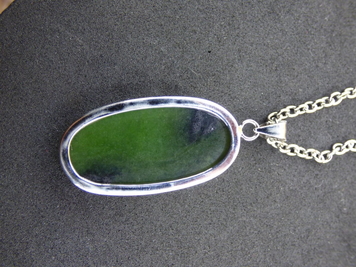 Serpentin A - 925 Silber Edelstein Kette grün Natur Heilstein Kristall Rarität Anhänger Mann Frau Er Sie Geschenk Selten Edel transparent - Art of Nature Berlin