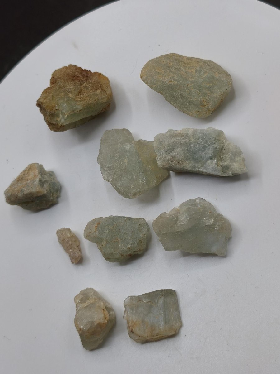 SET Beryl Aquamarin Heliodor - LOT Sammler Stufen Rarität ~ Magische Edelstein Deko Kristall Heilstein Mineral Kollektion Energie Natur - Art of Nature Berlin