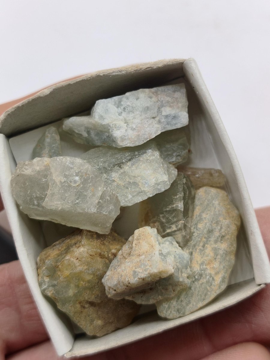 SET Beryl Aquamarin Heliodor - LOT Sammler Stufen Rarität ~ Magische Edelstein Deko Kristall Heilstein Mineral Kollektion Energie Natur - Art of Nature Berlin