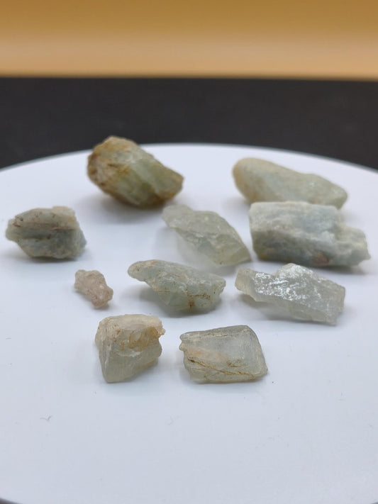 SET Beryl Aquamarin Heliodor - LOT Sammler Stufen Rarität ~ Magische Edelstein Deko Kristall Heilstein Mineral Kollektion Energie Natur - Art of Nature Berlin