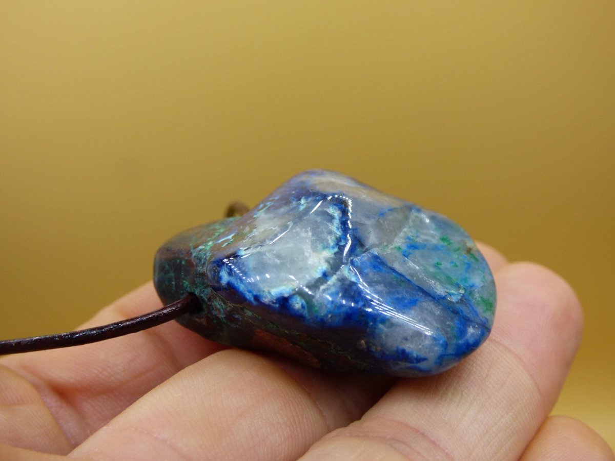 Shattuckit - Chrysocoll Edelstein Kette Heilstein Schutz Energie Geschenk Mann Frau Glück GOA Boho Tibet Ethno Natur Rarität Er Sie Vater - Art of Nature Berlin