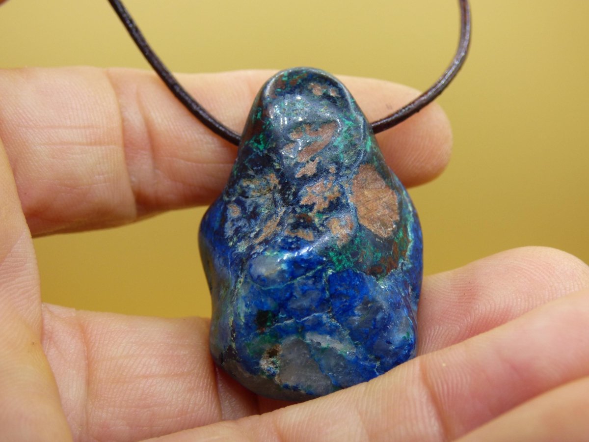 Shattuckit - Chrysocoll Edelstein Kette Heilstein Schutz Energie Geschenk Mann Frau Glück GOA Boho Tibet Ethno Natur Rarität Er Sie Vater - Art of Nature Berlin