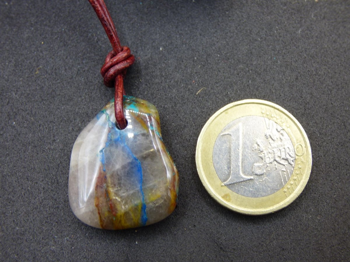 Shattuckit - Chrysocoll Edelstein Kette Heilstein Schutz Energie Geschenk Mann Frau Glück GOA Boho Tibet Ethno Natur Rarität Er Sie Vater - Art of Nature Berlin