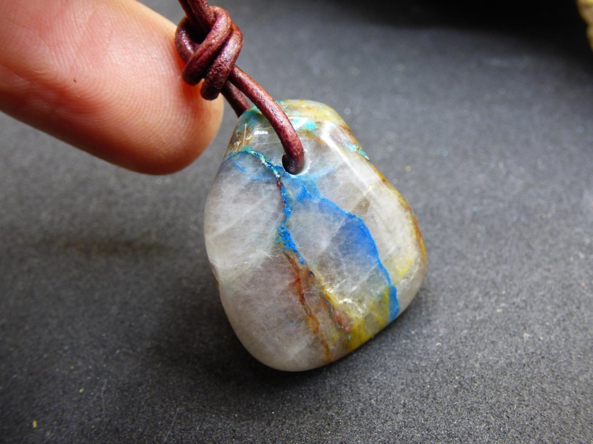 Shattuckit - Chrysocoll Edelstein Kette Heilstein Schutz Energie Geschenk Mann Frau Glück GOA Boho Tibet Ethno Natur Rarität Er Sie Vater - Art of Nature Berlin