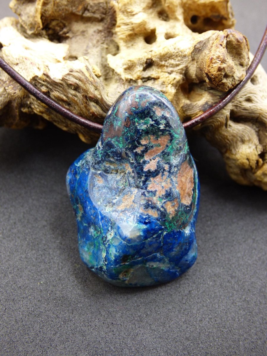 Shattuckit - Chrysocoll Edelstein Kette Heilstein Schutz Energie Geschenk Mann Frau Glück GOA Boho Tibet Ethno Natur Rarität Er Sie Vater - Art of Nature Berlin