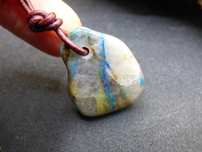 Shattuckit - Chrysocoll Edelstein Kette Heilstein Schutz Energie Geschenk Mann Frau Glück GOA Boho Tibet Ethno Natur Rarität Er Sie Vater - Art of Nature Berlin