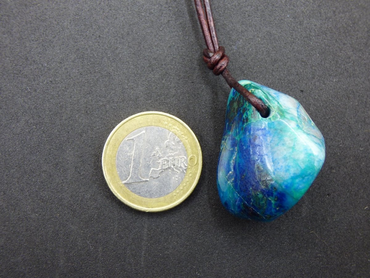 Shattuckit - Chrysocoll Edelstein Kette Heilstein Schutz Energie Geschenk Mann Frau Glück GOA Boho Tibet Ethno Natur Rarität Er Sie Vater - Art of Nature Berlin