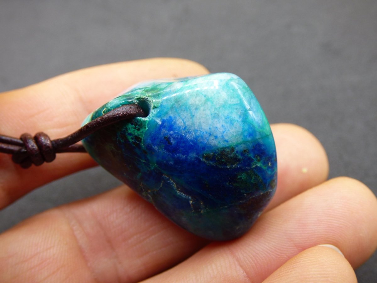 Shattuckit - Chrysocoll Edelstein Kette Heilstein Schutz Energie Geschenk Mann Frau Glück GOA Boho Tibet Ethno Natur Rarität Er Sie Vater - Art of Nature Berlin