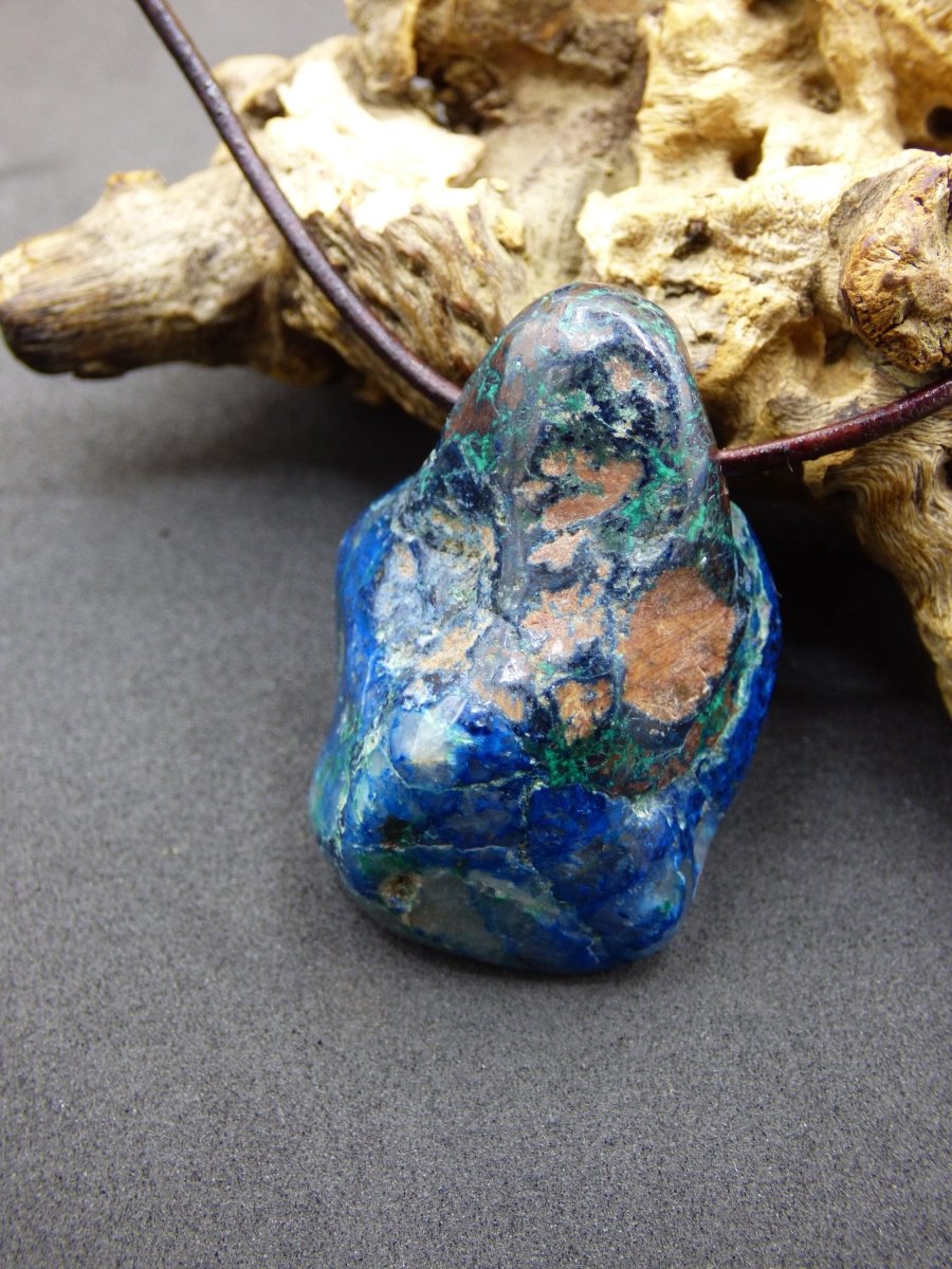 Shattuckit - Chrysocoll Edelstein Kette Heilstein Schutz Energie Geschenk Mann Frau Glück GOA Boho Tibet Ethno Natur Rarität Er Sie Vater - Art of Nature Berlin