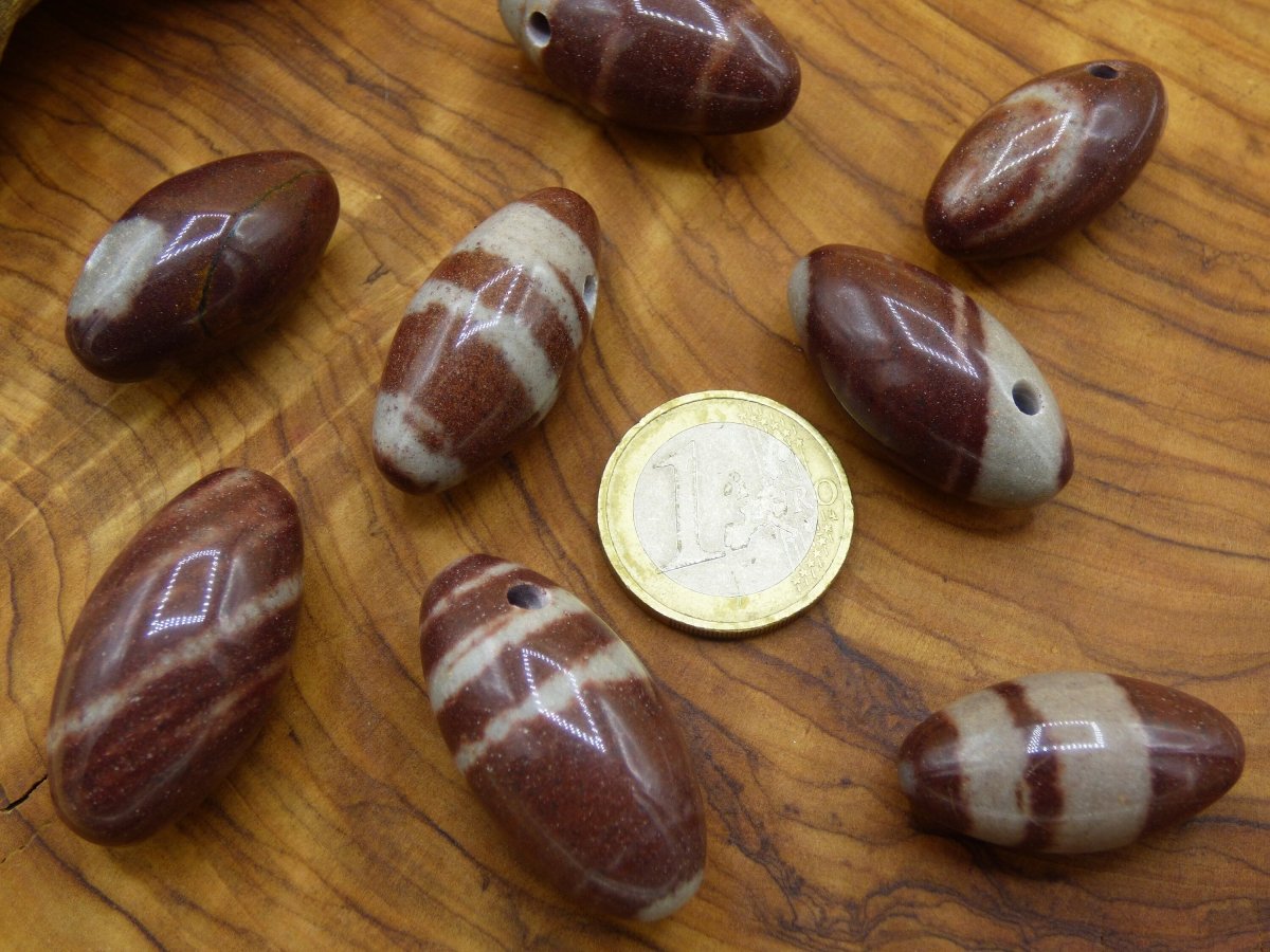 Shiva Lingam A ~ Edelstein Kette ~HIPPIE ~GOA ~Boho ~Tibet ~Ethno ~Nature ~Donut ~Schutzsymbol ~Heilstein - Art of Nature Berlin