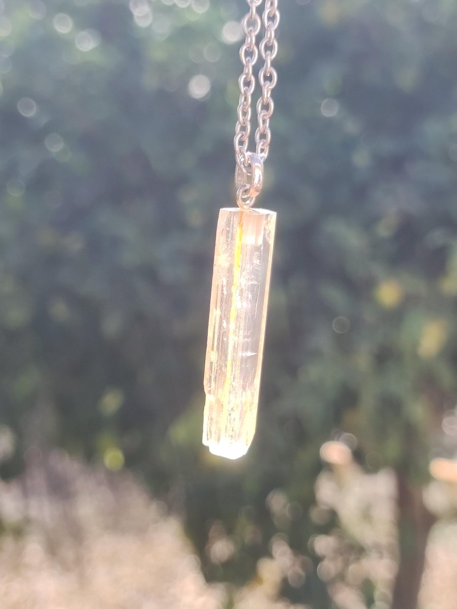 Skapolith AAA *Rarität* (gelber Wernerit)~ 925 Sterling Silber ~ Edelstein Kette ~HIPPIE ~GOA ~Boho ~Ethno ~Nature ~Heilstein - Art of Nature Berlin