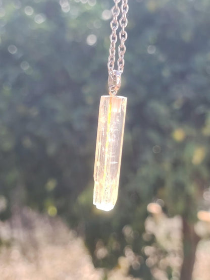 Skapolith AAA *Rarität* (gelber Wernerit)~ 925 Sterling Silber ~ Edelstein Kette ~HIPPIE ~GOA ~Boho ~Ethno ~Nature ~Heilstein - Art of Nature Berlin