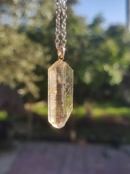 Skapolith AAA *Rarität* (gelber Wernerit)~ 925 Sterling Silber ~ Edelstein Kette ~HIPPIE ~GOA ~Boho ~Ethno ~Nature ~Heilstein - Art of Nature Berlin