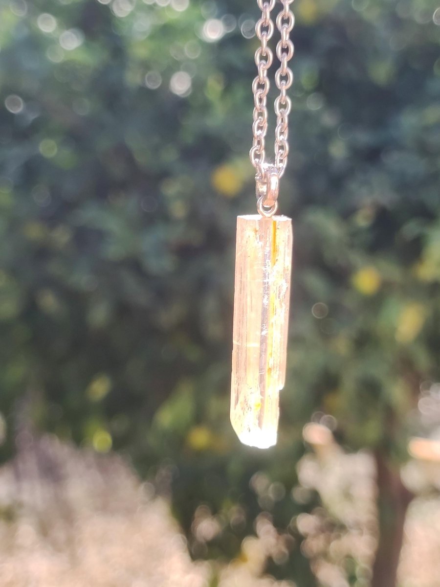 Skapolith AAA *Rarität* (gelber Wernerit)~ 925 Sterling Silber ~ Edelstein Kette ~HIPPIE ~GOA ~Boho ~Ethno ~Nature ~Heilstein - Art of Nature Berlin