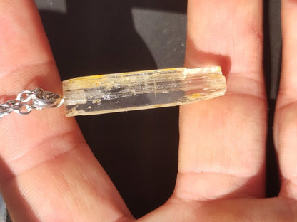 Skapolith AAA *Rarität* (gelber Wernerit)~ 925 Sterling Silber ~ Edelstein Kette ~HIPPIE ~GOA ~Boho ~Ethno ~Nature ~Heilstein - Art of Nature Berlin