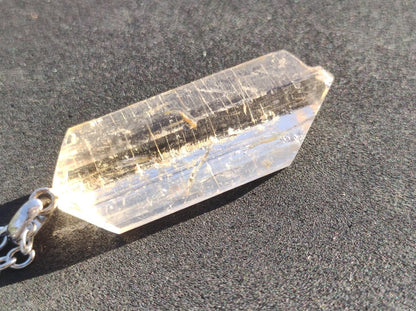 Skapolith AAA *Rarität* (gelber Wernerit)~ 925 Sterling Silber ~ Edelstein Kette ~HIPPIE ~GOA ~Boho ~Ethno ~Nature ~Heilstein - Art of Nature Berlin