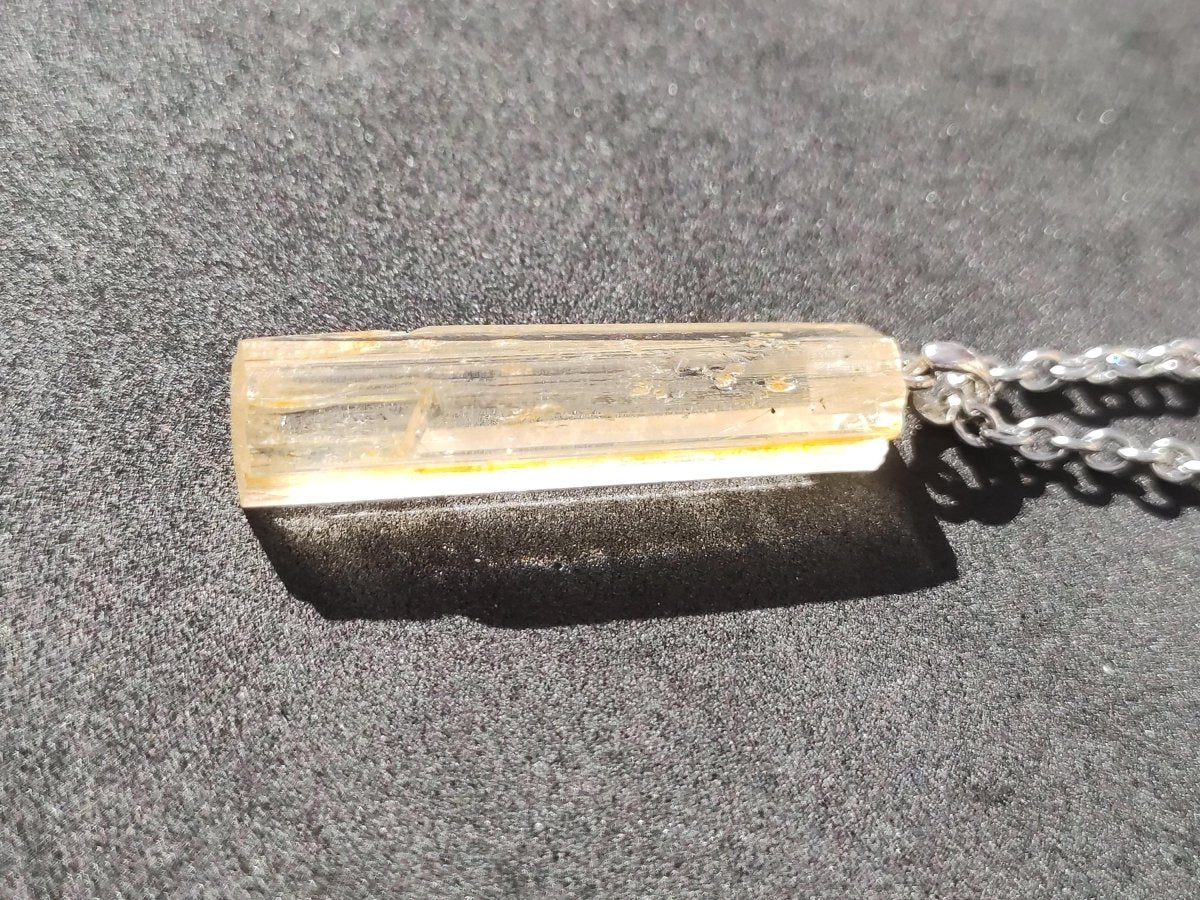 Skapolith AAA *Rarität* (gelber Wernerit)~ 925 Sterling Silber ~ Edelstein Kette ~HIPPIE ~GOA ~Boho ~Ethno ~Nature ~Heilstein - Art of Nature Berlin