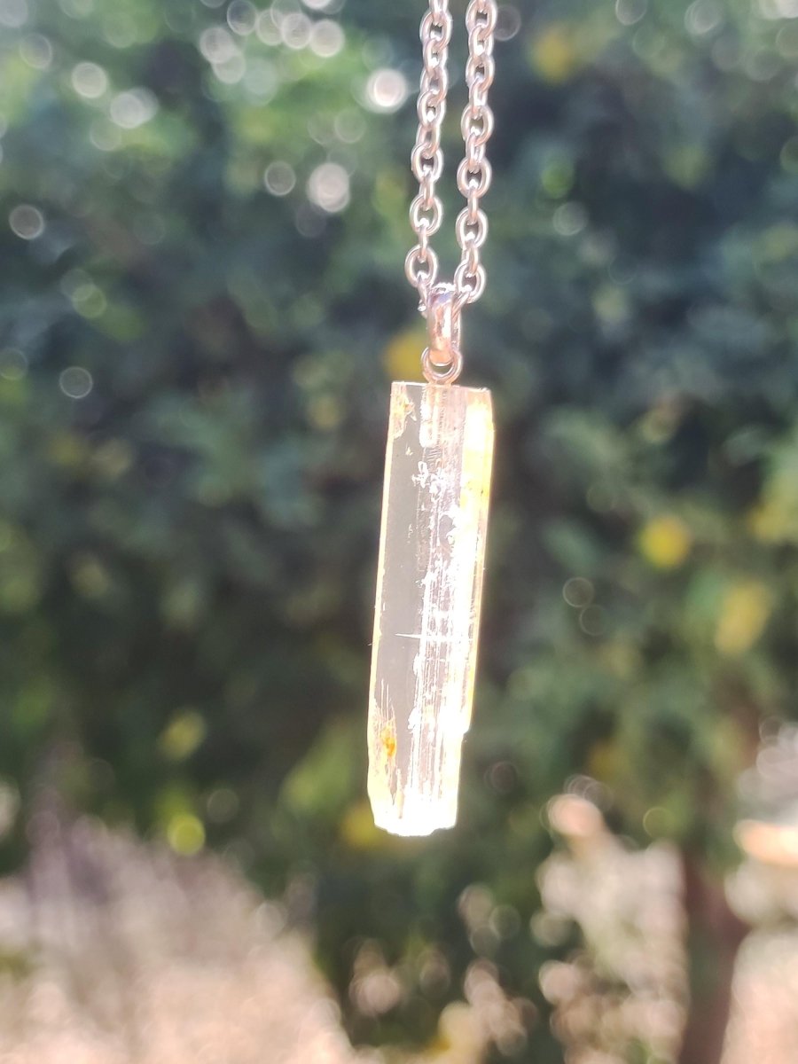 Skapolith AAA *Rarität* (gelber Wernerit)~ 925 Sterling Silber ~ Edelstein Kette ~HIPPIE ~GOA ~Boho ~Ethno ~Nature ~Heilstein - Art of Nature Berlin