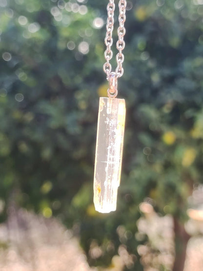 Skapolith AAA *Rarität* (gelber Wernerit)~ 925 Sterling Silber ~ Edelstein Kette ~HIPPIE ~GOA ~Boho ~Ethno ~Nature ~Heilstein - Art of Nature Berlin