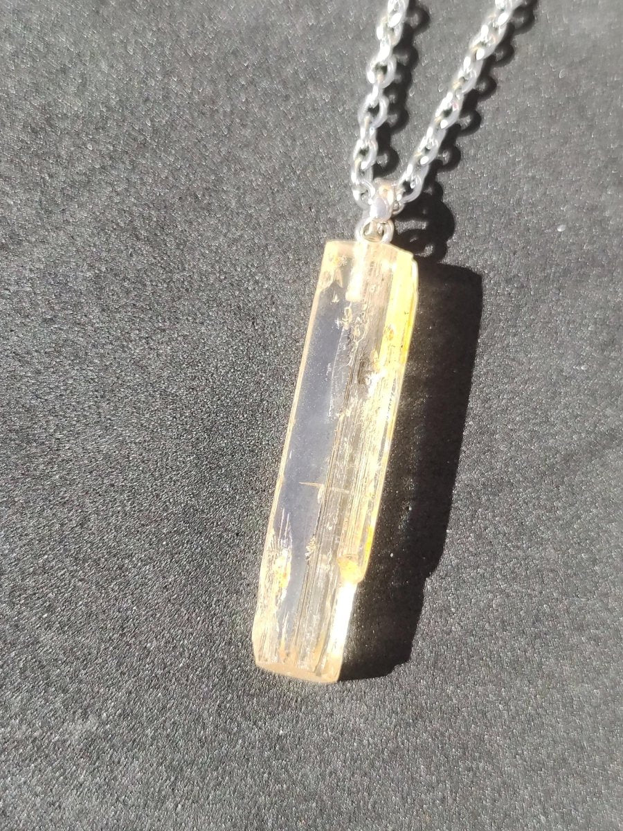 Skapolith AAA *Rarität* (gelber Wernerit)~ 925 Sterling Silber ~ Edelstein Kette ~HIPPIE ~GOA ~Boho ~Ethno ~Nature ~Heilstein - Art of Nature Berlin