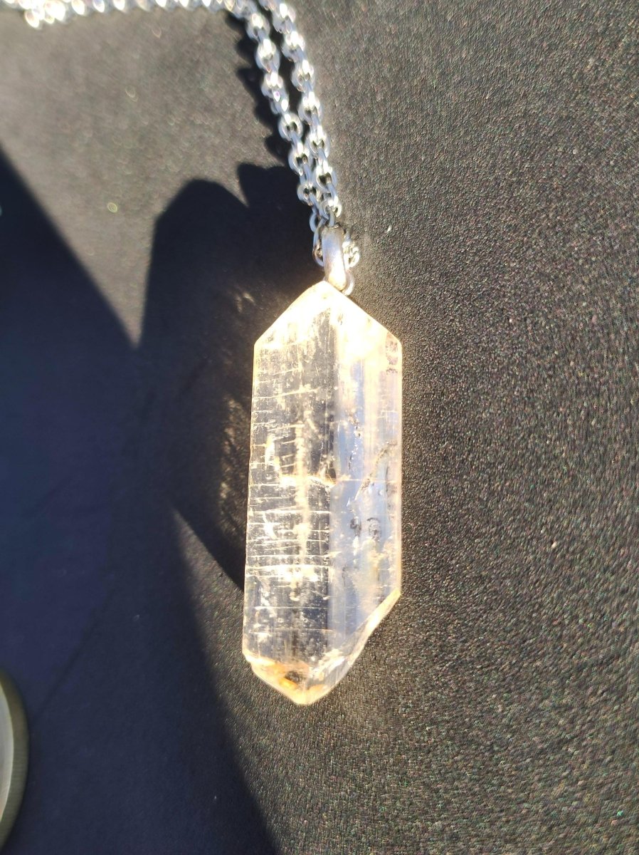 Skapolith AAA *Rarität* (gelber Wernerit)~ 925 Sterling Silber ~ Edelstein Kette ~HIPPIE ~GOA ~Boho ~Ethno ~Nature ~Heilstein - Art of Nature Berlin