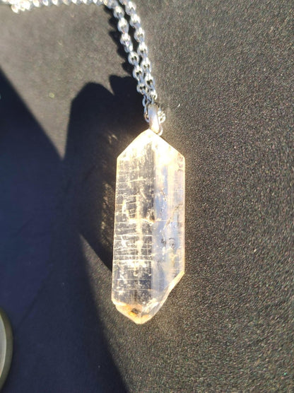 Skapolith AAA *Rarität* (gelber Wernerit)~ 925 Sterling Silber ~ Edelstein Kette ~HIPPIE ~GOA ~Boho ~Ethno ~Nature ~Heilstein - Art of Nature Berlin