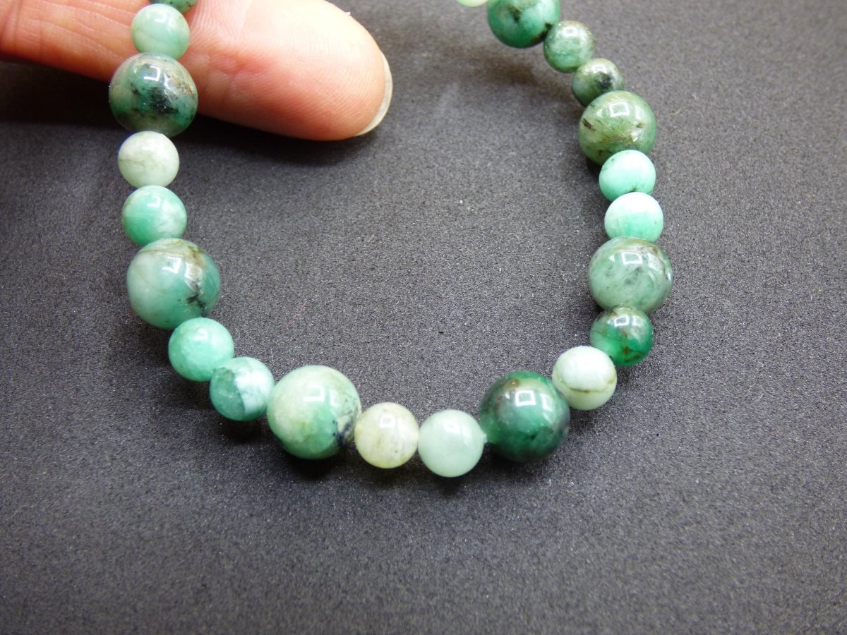 Smaragd Emerald AAA Edelstein Armband Rarität echt edel hochwertig Damen Schmuck Geschenk Frau Mann Unisex grün natur Boho Hippie Schmuck - Art of Nature Berlin