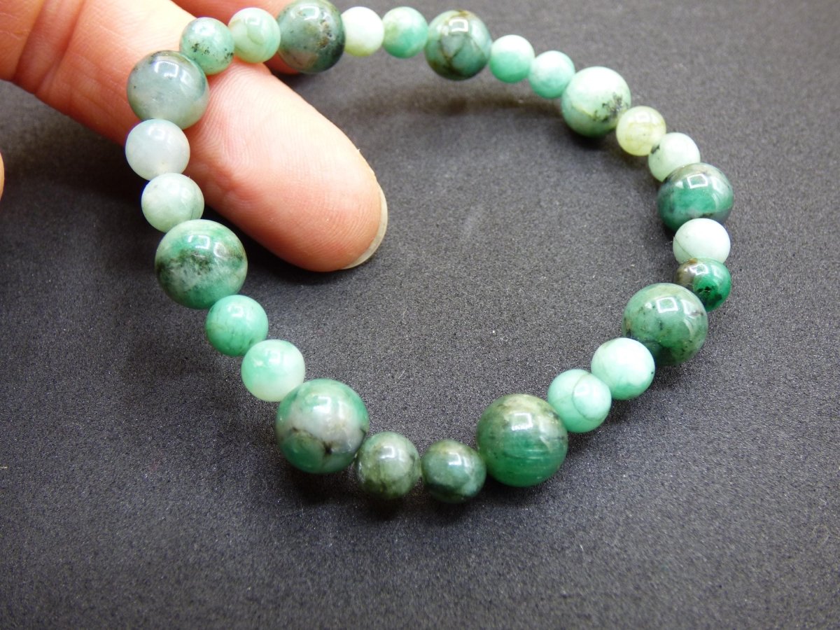 Smaragd Emerald AAA Edelstein Armband Rarität echt edel hochwertig Damen Schmuck Geschenk Frau Mann Unisex grün natur Boho Hippie Schmuck - Art of Nature Berlin