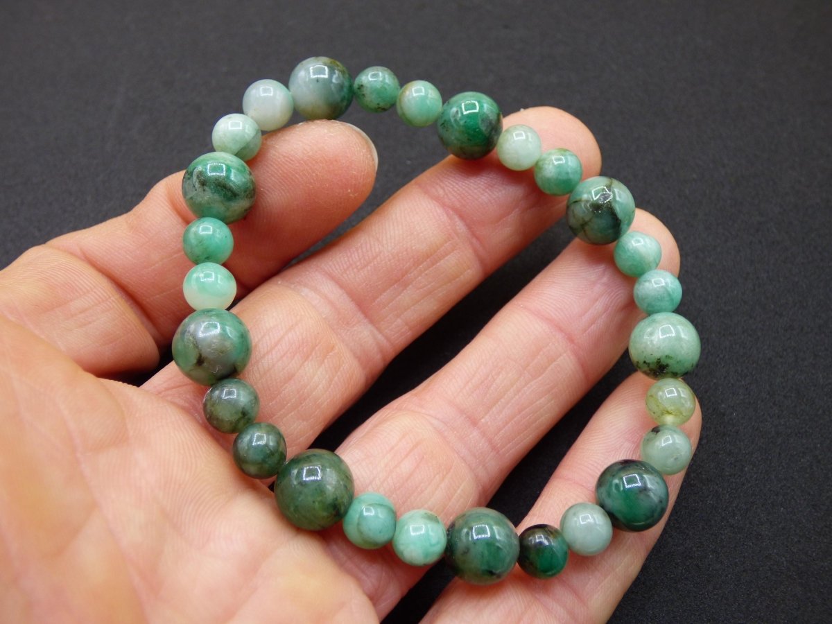 Smaragd Emerald AAA Edelstein Armband Rarität echt edel hochwertig Damen Schmuck Geschenk Frau Mann Unisex grün natur Boho Hippie Schmuck - Art of Nature Berlin