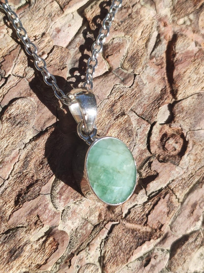 Smaragd / Emerald AAA Edelstein Kette 925 Sterling Silber - Edler Frauen Schmuck Filigran Hochzeitstag Geburtstag Geschenk Heilstein Rarität - Art of Nature Berlin