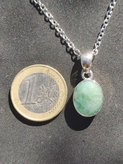 Smaragd / Emerald AAA Edelstein Kette 925 Sterling Silber - Edler Frauen Schmuck Filigran Hochzeitstag Geburtstag Geschenk Heilstein Rarität - Art of Nature Berlin