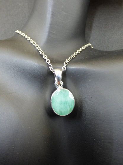 Smaragd / Emerald AAA Edelstein Kette 925 Sterling Silber - Edler Frauen Schmuck Filigran Hochzeitstag Geburtstag Geschenk Heilstein Rarität - Art of Nature Berlin