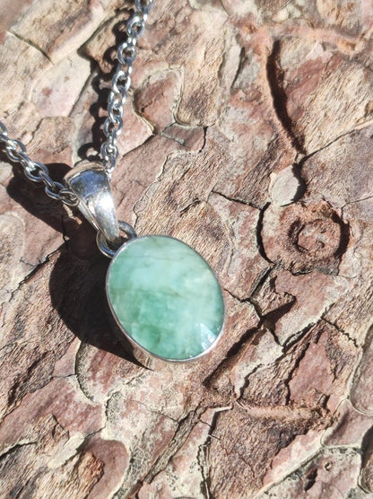 Smaragd / Emerald AAA Edelstein Kette 925 Sterling Silber - Edler Frauen Schmuck Filigran Hochzeitstag Geburtstag Geschenk Heilstein Rarität - Art of Nature Berlin