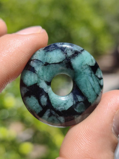 Smaragd / Emerald Edelstein Kette grün natürlich Rarität Heilstein Energie Kristall Anhänger Mann Frau Kind Geschenk Er Sie Valentinstag - Art of Nature Berlin