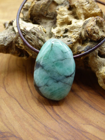 Smaragd / Emerald ~ Edelstein Kette ~HIPPIE ~GOA ~Boho ~Ethno ~Nature ~Heilstein - Art of Nature Berlin