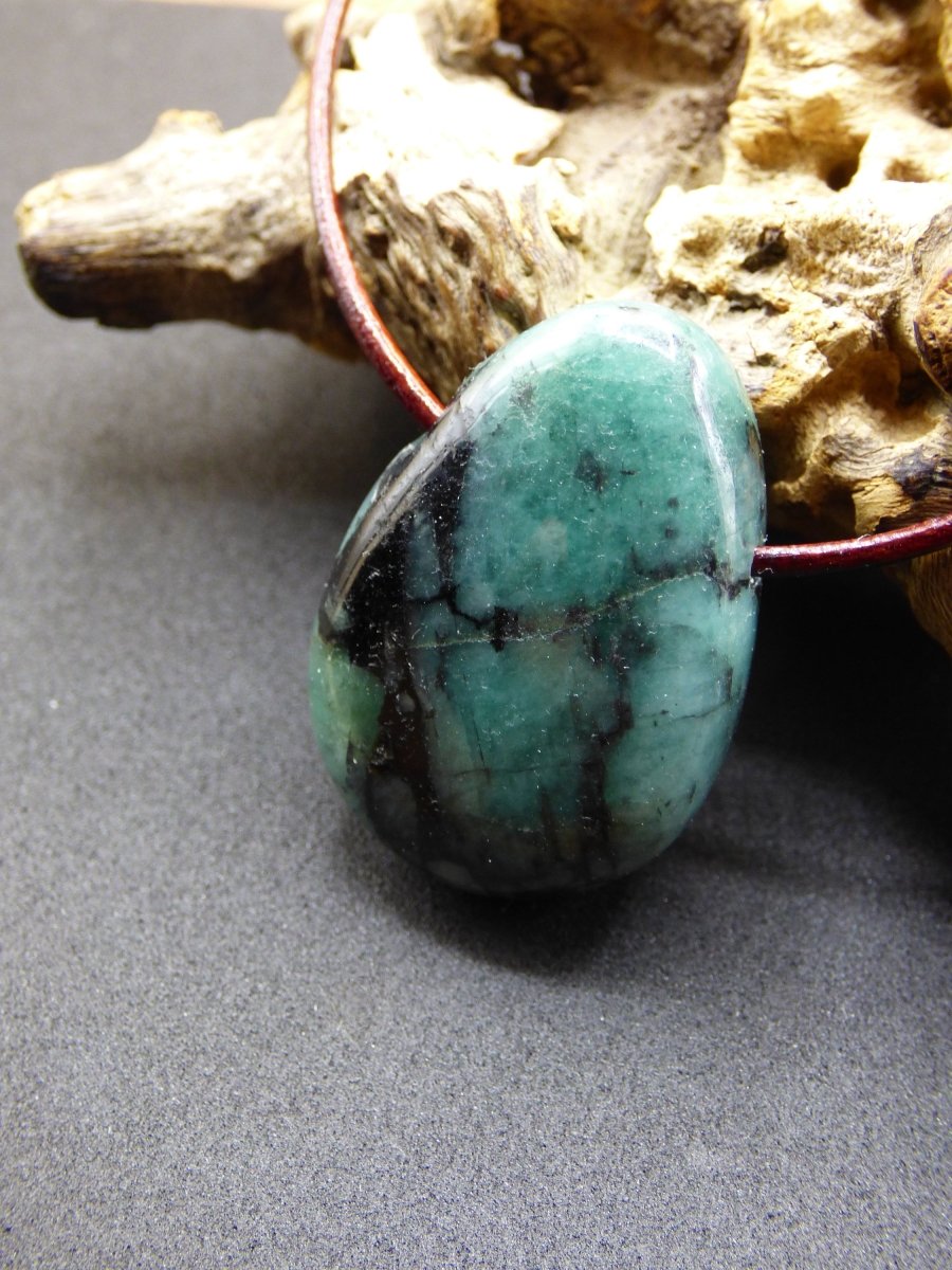 Smaragd / Emerald ~ Edelstein Kette ~HIPPIE ~GOA ~Boho ~Ethno ~Nature ~Heilstein - Art of Nature Berlin