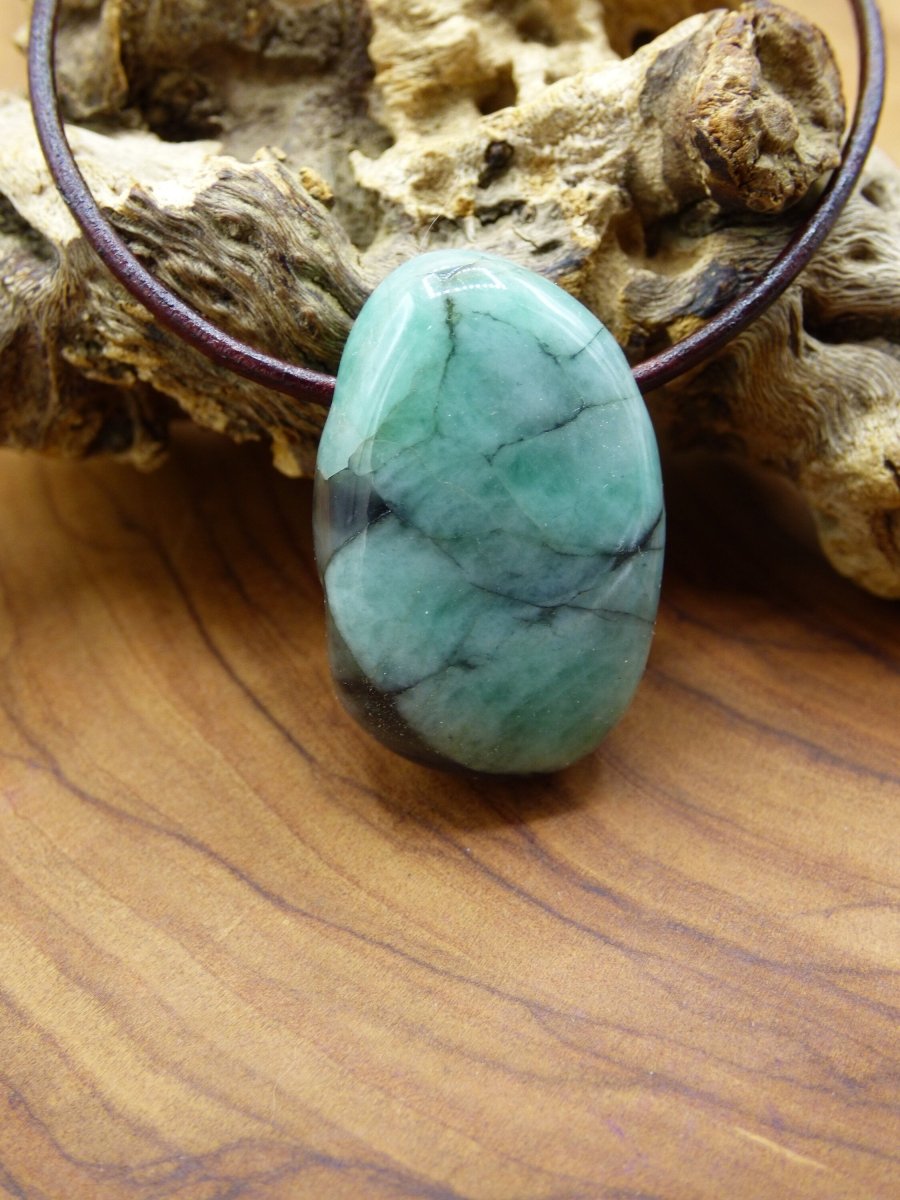 Smaragd / Emerald ~ Edelstein Kette ~HIPPIE ~GOA ~Boho ~Ethno ~Nature ~Heilstein - Art of Nature Berlin