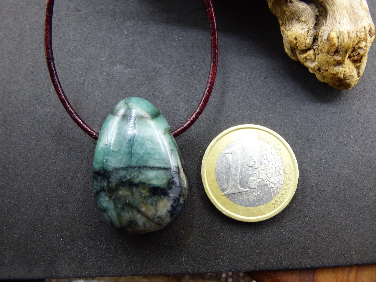 Smaragd / Emerald ~ Edelstein Kette ~HIPPIE ~GOA ~Boho ~Ethno ~Nature ~Heilstein - Art of Nature Berlin