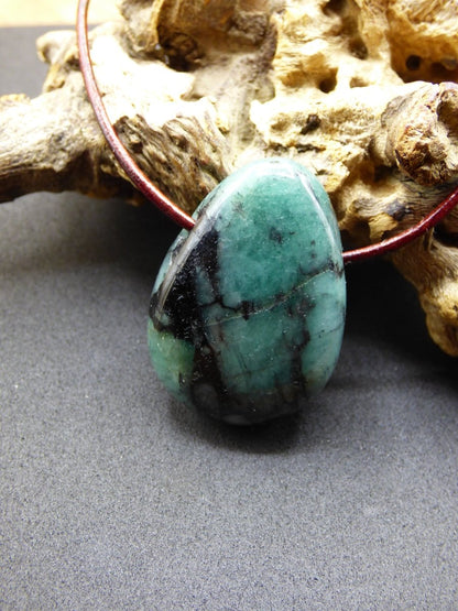 Smaragd / Emerald ~ Edelstein Kette ~HIPPIE ~GOA ~Boho ~Ethno ~Nature ~Heilstein - Art of Nature Berlin