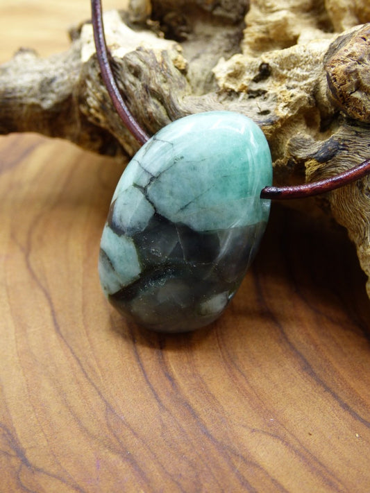 Smaragd / Emerald ~ Edelstein Kette ~HIPPIE ~GOA ~Boho ~Ethno ~Nature ~Heilstein - Art of Nature Berlin