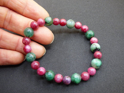 Smaragd & Rubin - Edelstein Armband grün rot Hippie Boho Natur Heilstein Geschenk Weihnachten Er Sie Mann Frau Freund Rarität Energie Kraft - Art of Nature Berlin