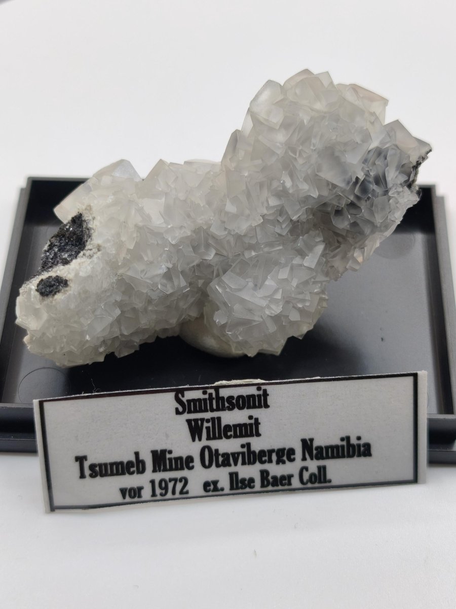 Smithsonit mit Willemit Tsumeb Namibia Historische Mineralstufe vor 1972 Ex Ilse Baer Sammlung Seltenes Sammler Mineral Kristall Stufe - Art of Nature Berlin