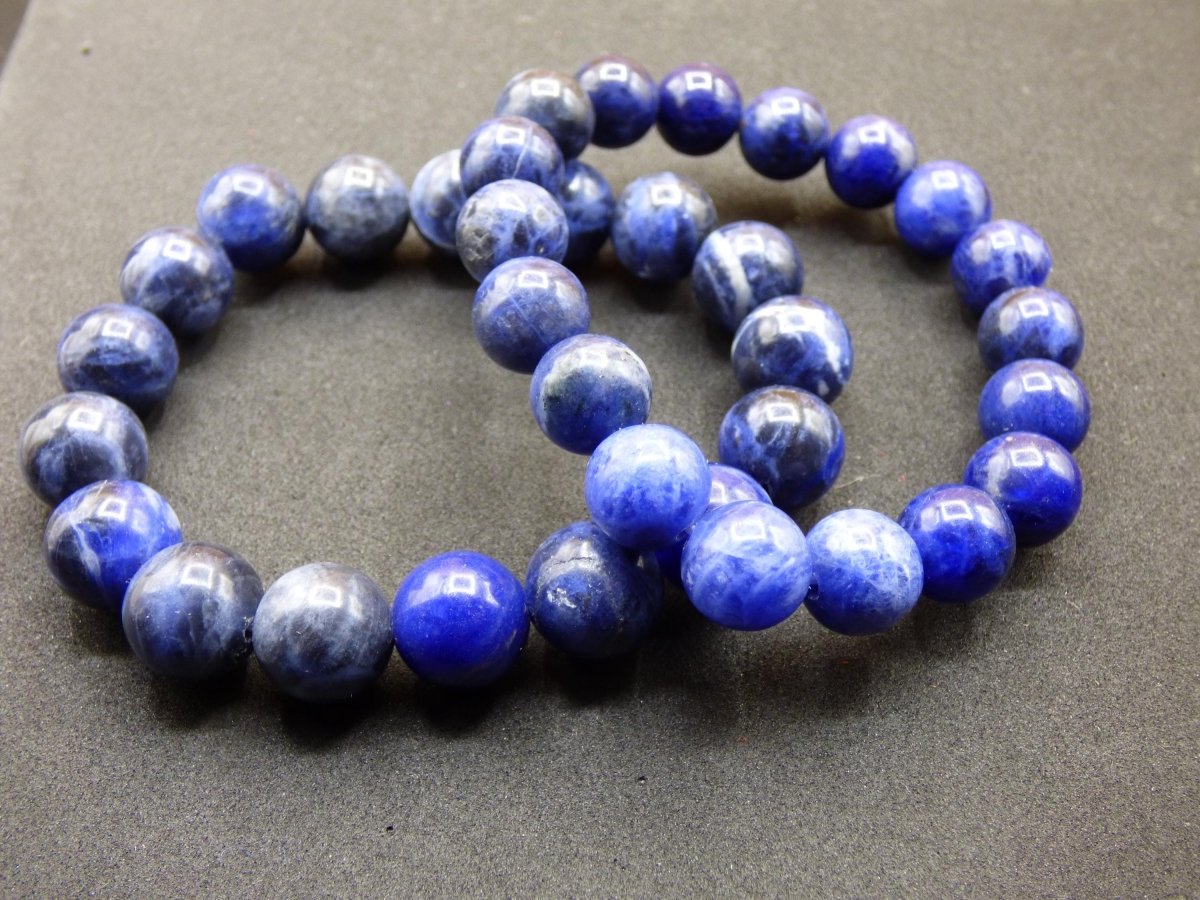 Sodalith 11/12mm - Edelstein Armband blau GOA Hippie Boho Natur Heilstein Geschenk Er Sie Mann Frau Kind Freund Rarität Energie Kraft Chakra - Art of Nature Berlin