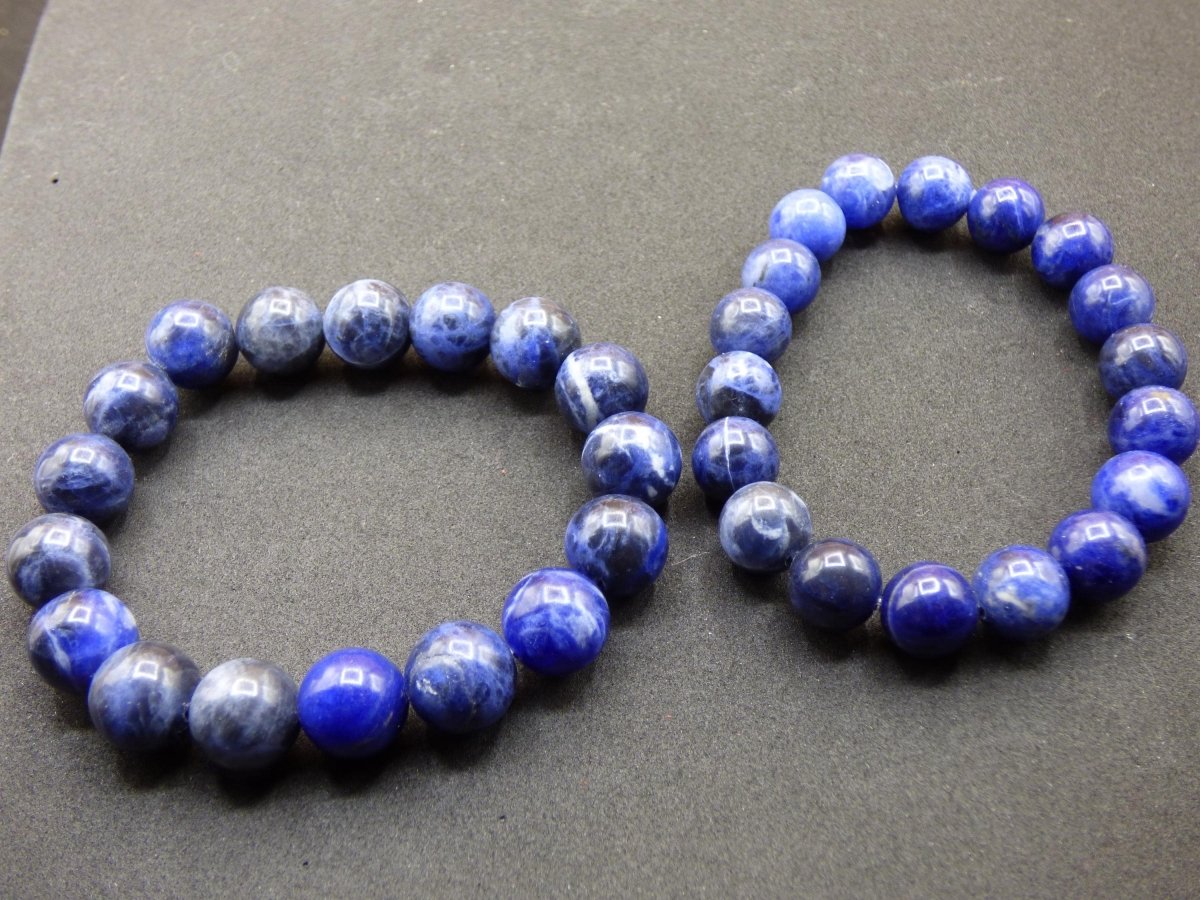 Sodalith 11/12mm - Edelstein Armband blau GOA Hippie Boho Natur Heilstein Geschenk Er Sie Mann Frau Kind Freund Rarität Energie Kraft Chakra - Art of Nature Berlin
