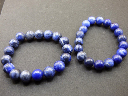 Sodalith 11/12mm - Edelstein Armband blau GOA Hippie Boho Natur Heilstein Geschenk Er Sie Mann Frau Kind Freund Rarität Energie Kraft Chakra - Art of Nature Berlin