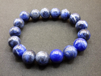 Sodalith 11/12mm - Edelstein Armband blau GOA Hippie Boho Natur Heilstein Geschenk Er Sie Mann Frau Kind Freund Rarität Energie Kraft Chakra - Art of Nature Berlin