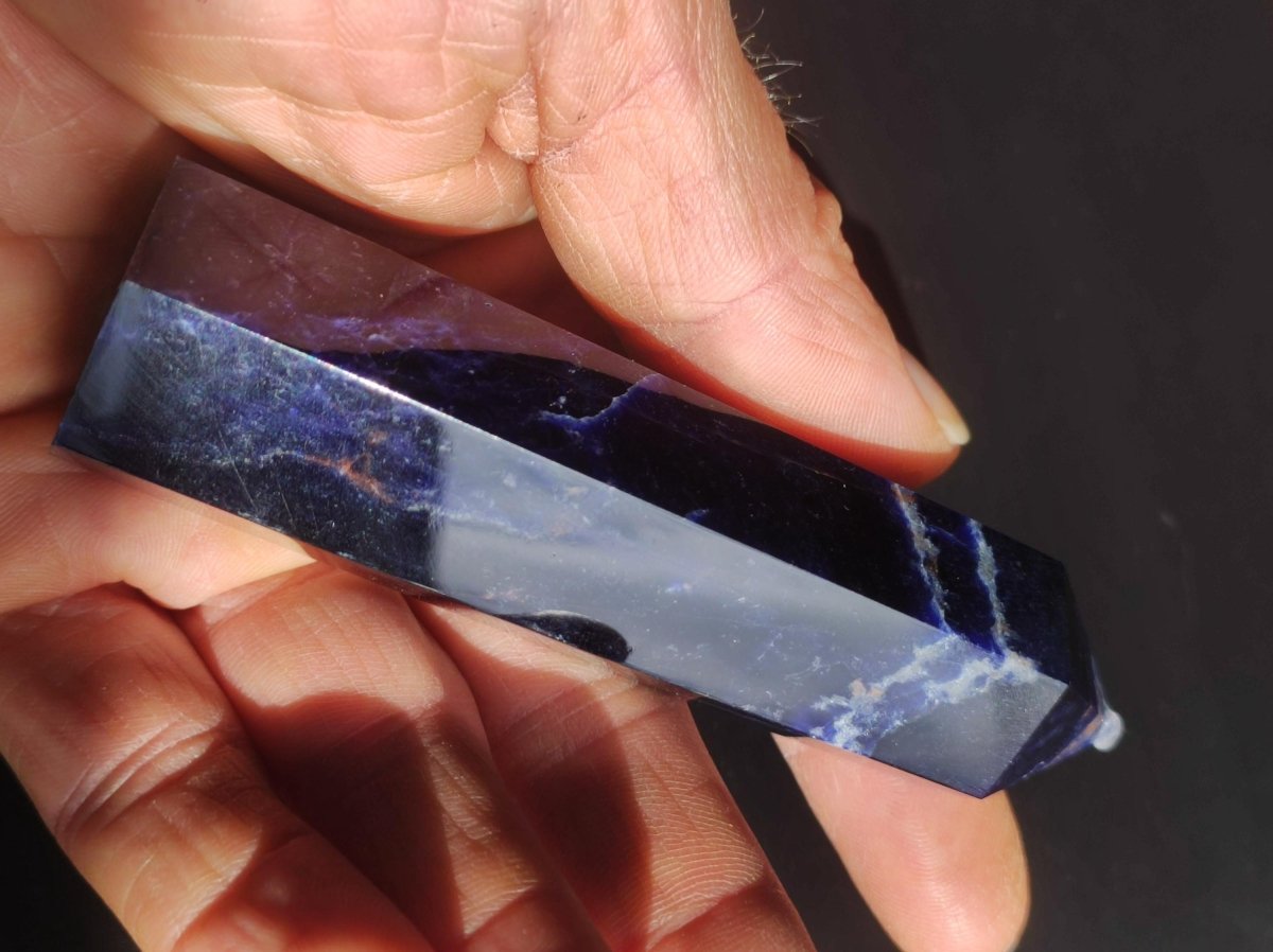 Sodalith A ~ Kristall Point Spitze Turm Obelisk ~ Magische Edelstein Deko ~Massagestab ~Crystal ~HIPPIE ~GOA ~Heilstein - Art of Nature Berlin